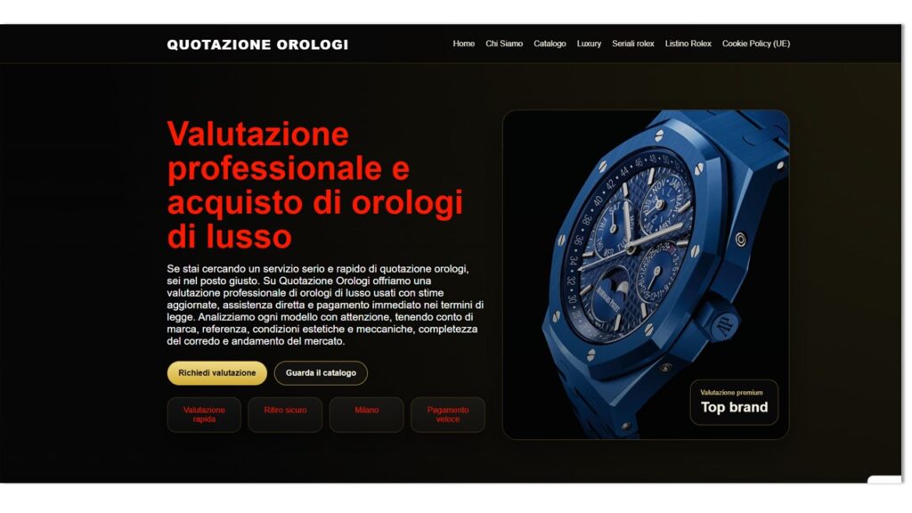 QUOTAZIONE OROLOGI